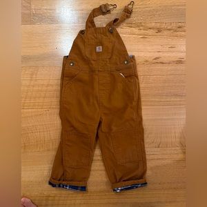 Carhartt canvas overall flannel lined 3 T